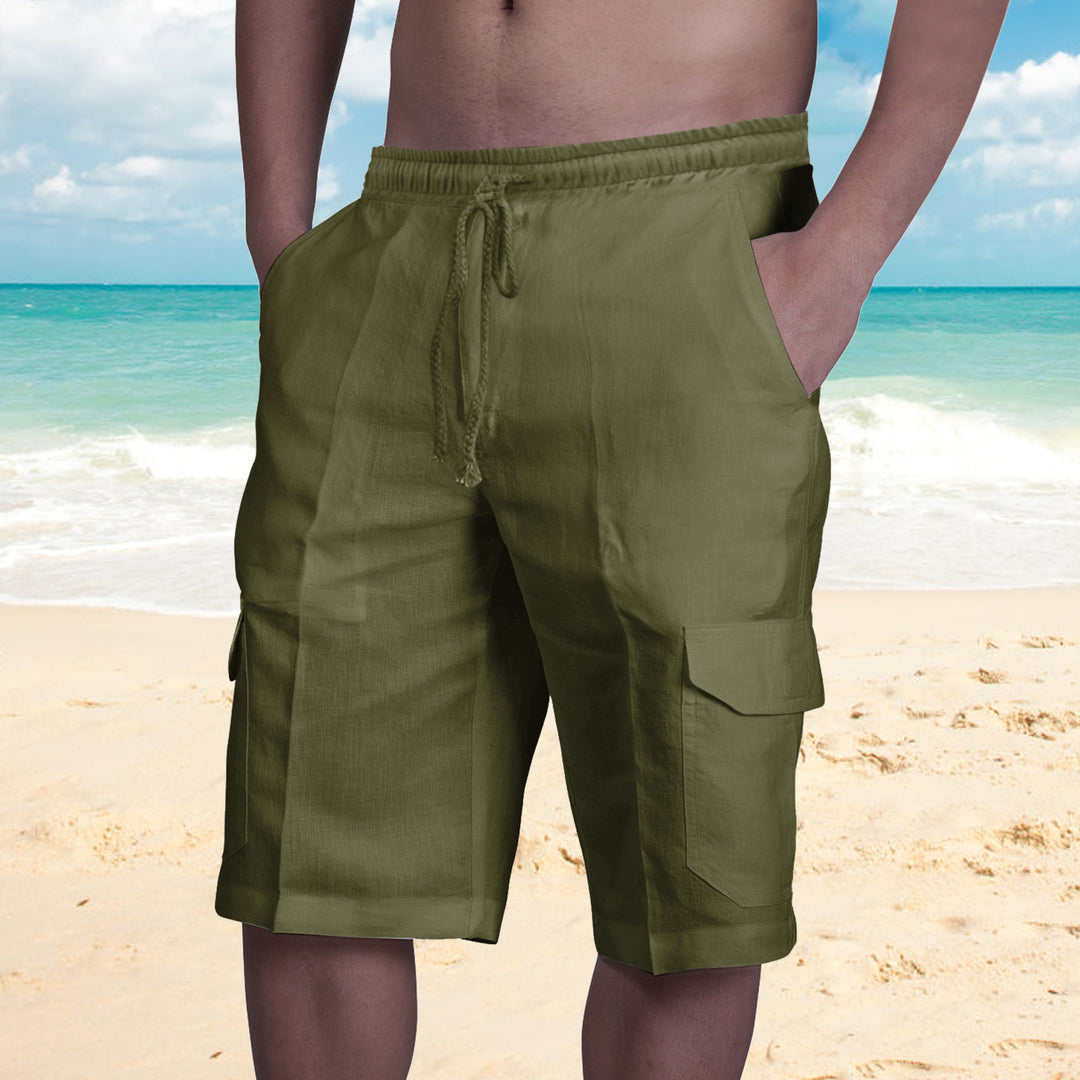 Herren Cargo-Shorts i let linnestof Stilla