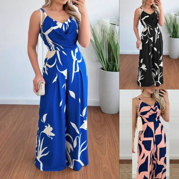 Dame Draperet Hals Blomsteroverall Stilla