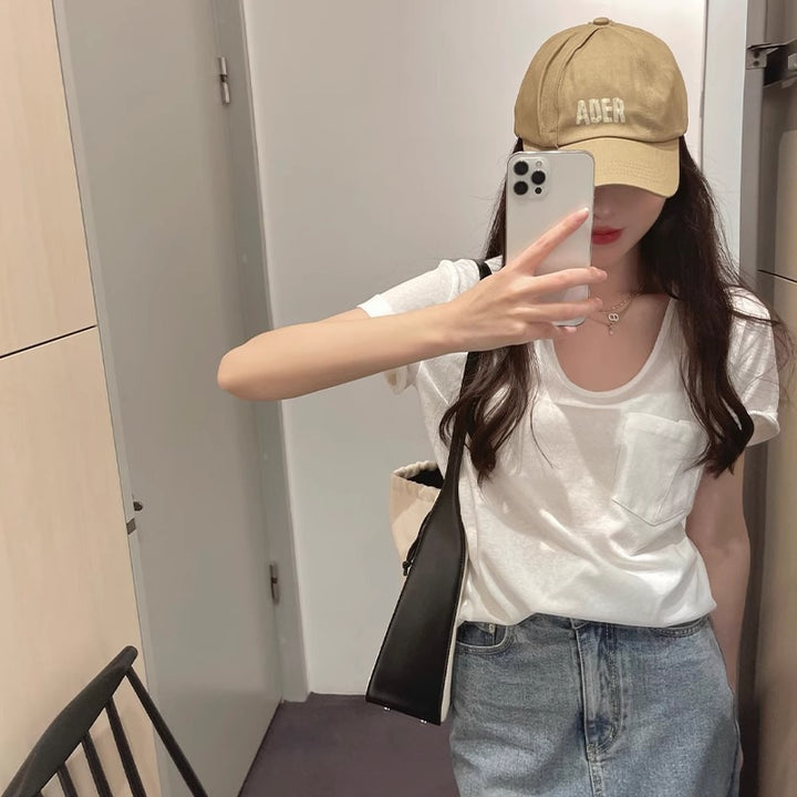 Femme Kortærmet Relaxed Fit Pocket T-shirt Stilla