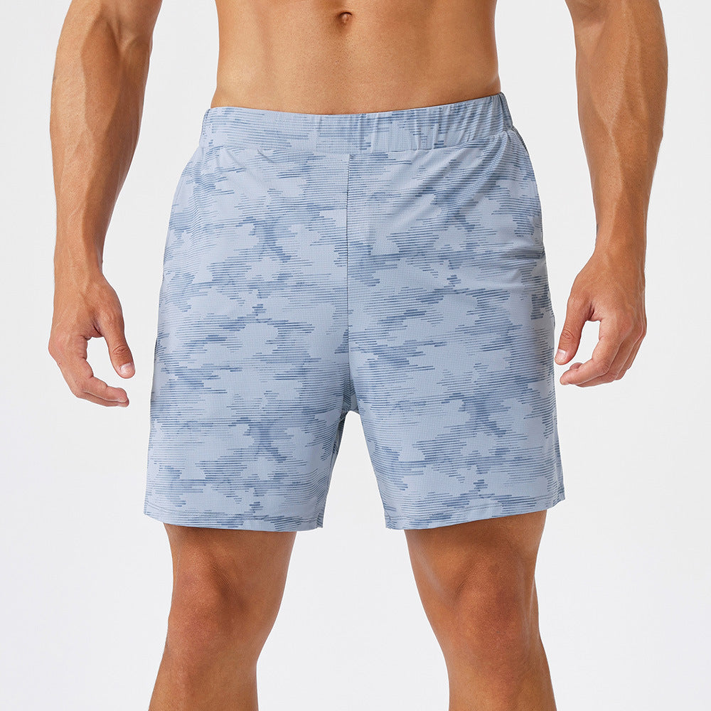Herrer sport træningsshorts med innovativt camouflage-mønster og åndbare egenskaber Stilla