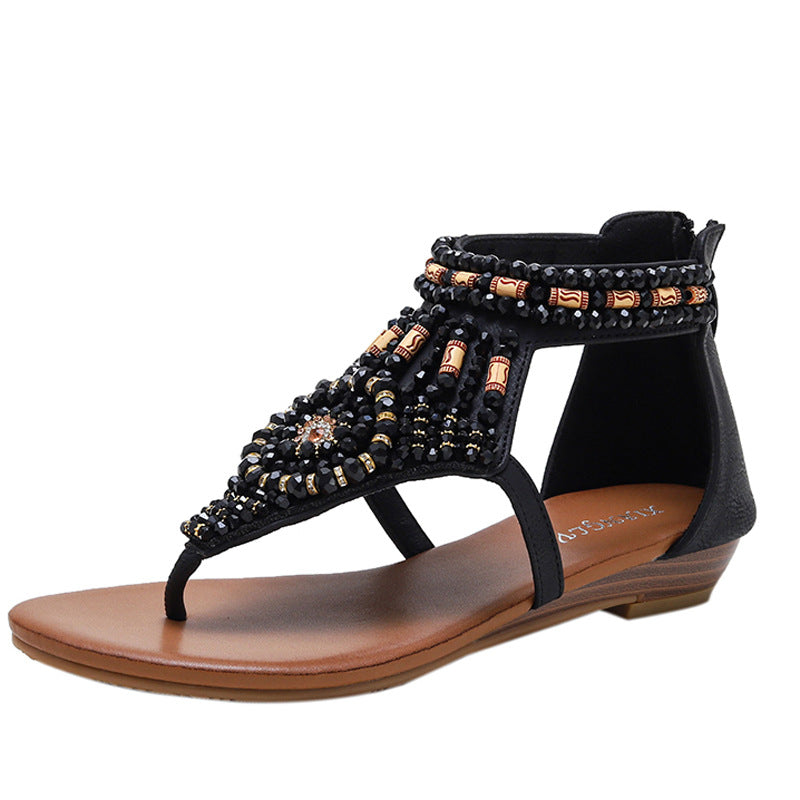 Dame sandaler med glitrende dekorative elementer og ergonomisk pasform Stilla