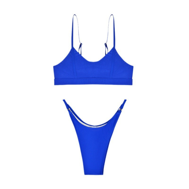 Dame Bikini-sæt med stilige, justerbare udringninger og elastisk linning Stilla