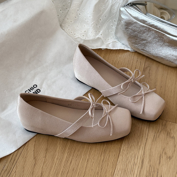 Dame Ballerinas med elegant sløjfe-detalje Stilla