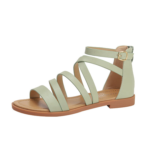 Dame gladiatorsandaler med moderne remdesign og justerbar ankelrem Stilla