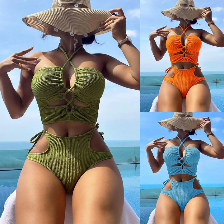Dame Høj kvalitets Bustier-bikini med Cut-Out og legende band Stilla