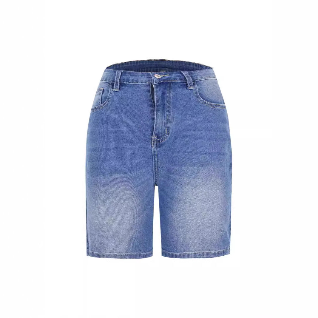 Dame jeansbermudaer i afslappet casual stil med brede ben og komfortabel talje Stilla