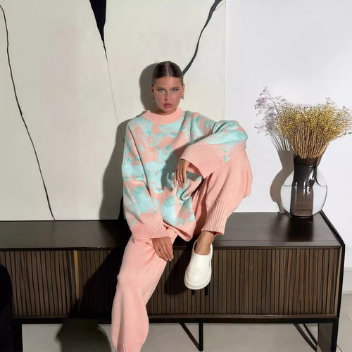 Kvinder Komfortabel Oversized Sweater med Unikt Mønster Stilla