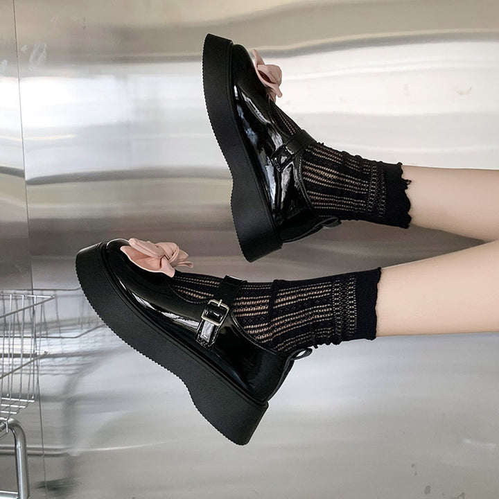 Dame Ballerinas med dekorativt sløjfedetalje og skridsikker sål Stilla