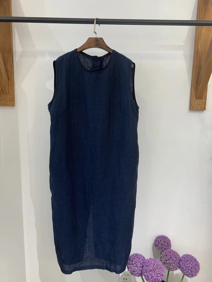 Dame Ærmeløs Denim Shiftkjole Stilla
