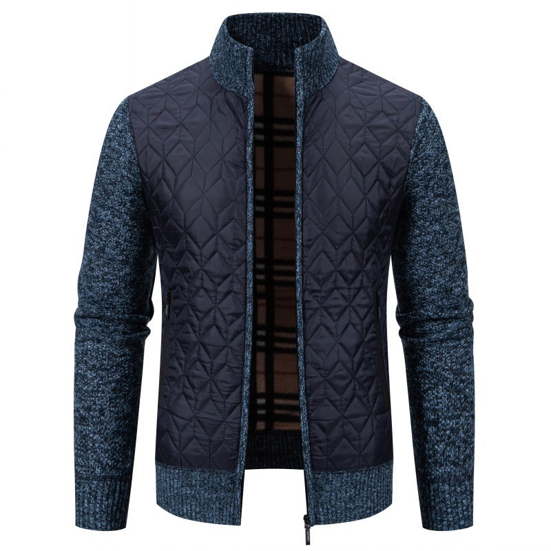 Herrer quilted hybridjakke med lynlås foran Stilla