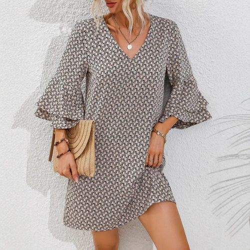 Dame viklekjole med voluminøse ærmer og elegant V-udskæring Stilla