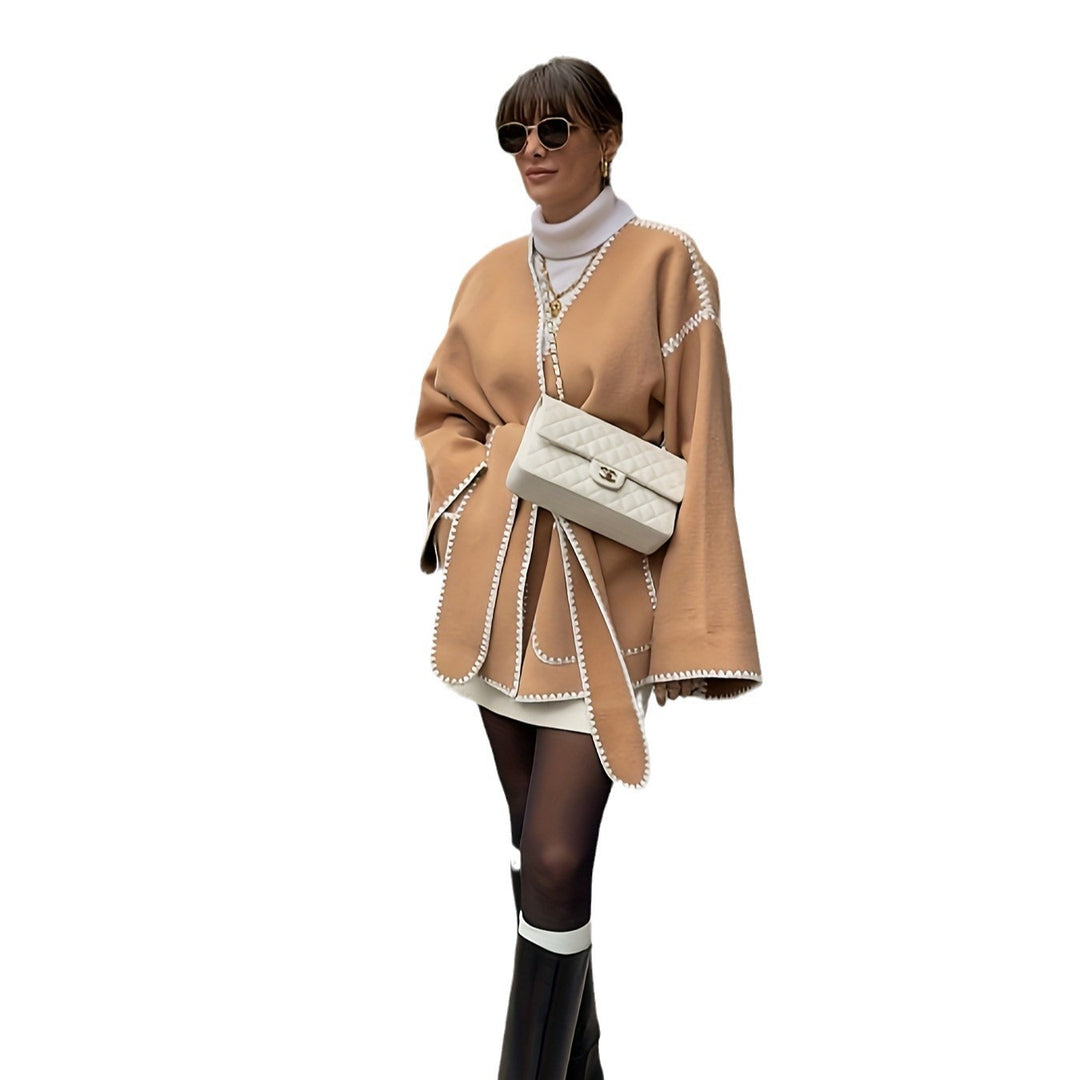 Dame trendende Oversized-jakke med kunstnerisk detalje Stilla