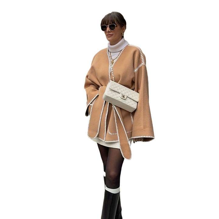 Dame trendende Oversized-jakke med kunstnerisk detalje Stilla