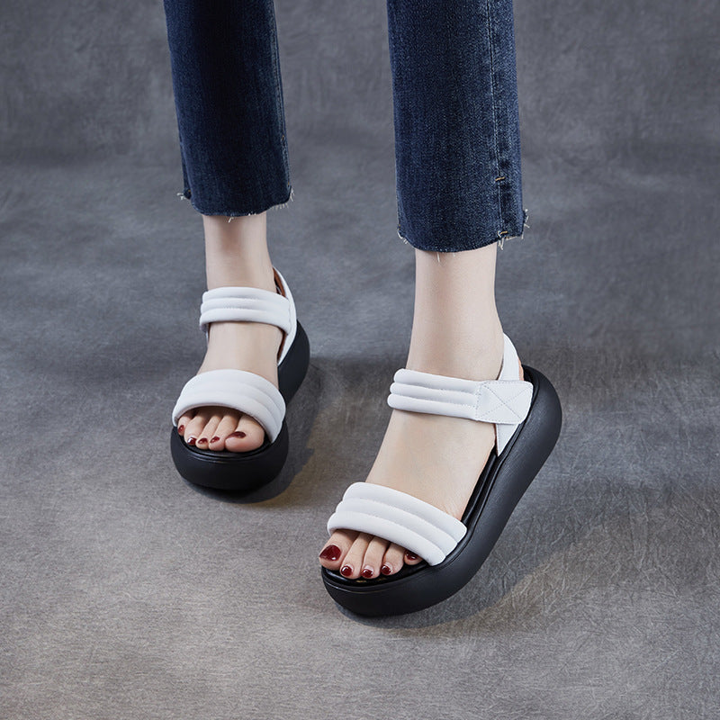 Femme Chunky Platform Slide Sandaler med polstrederemme Stilla