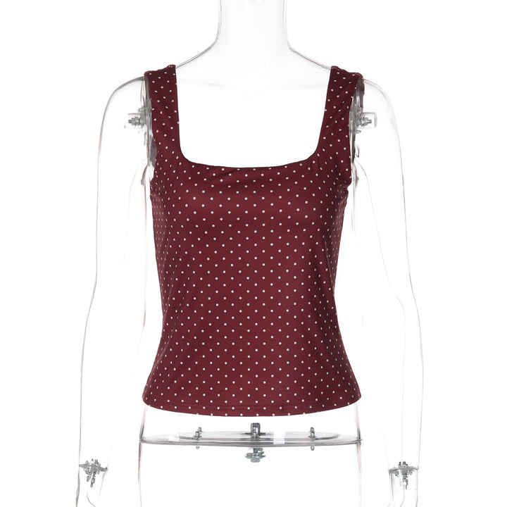 Damer Polka-Dots Crop-Top Skovae