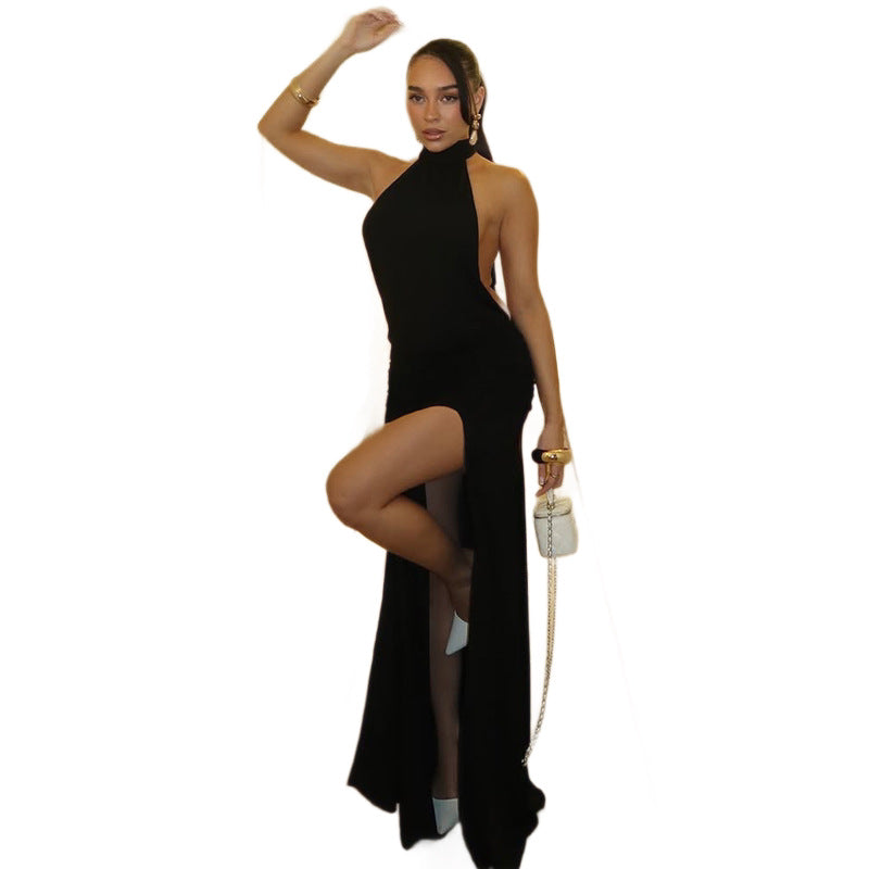 Dame maxikjole med raffineret cut-out og figursmart design Skovae