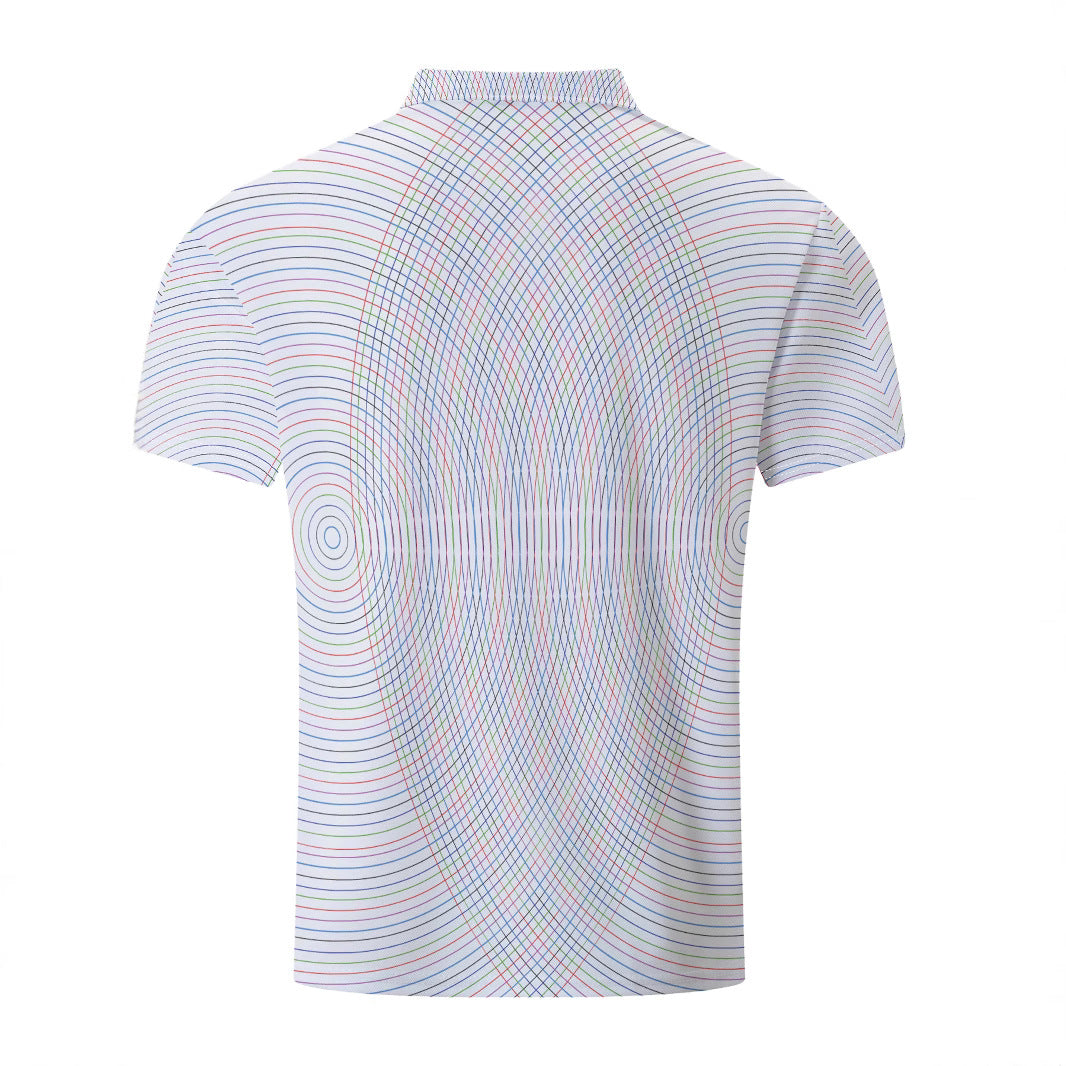 Herrer Poloshirt med moderne grafiske linjer og åndbar materiale teknologi Stilla