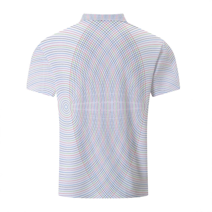 Herrer Poloshirt med moderne grafiske linjer og åndbar materiale teknologi Stilla