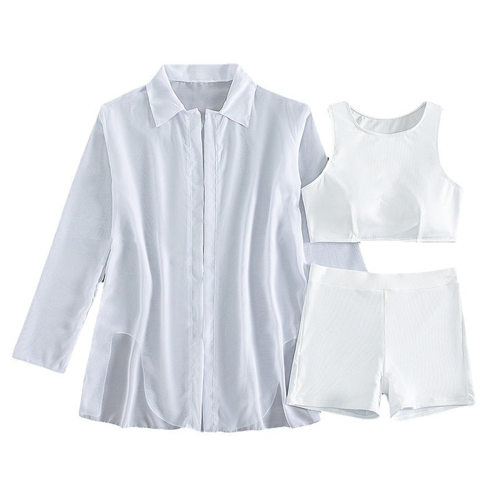 Dame Sporty Crop-Top og Shorts Sæt med let Overdel Stilla