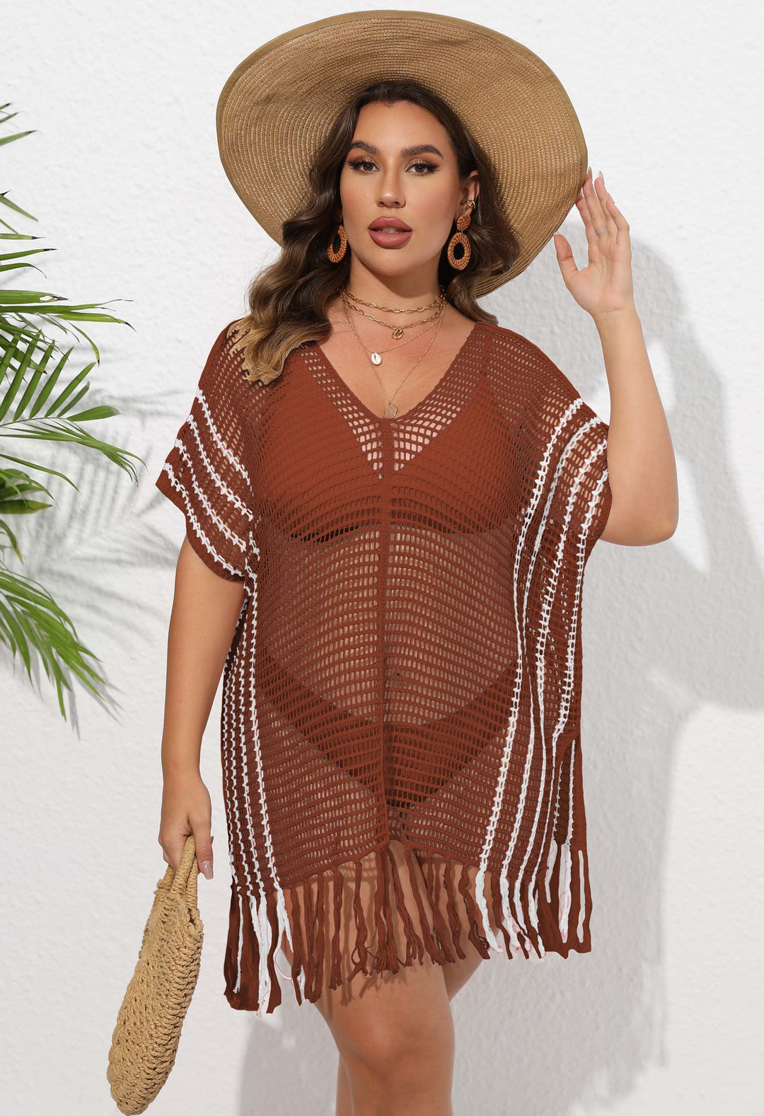 Dame Bohemian Mesh Strandtunika Stilla