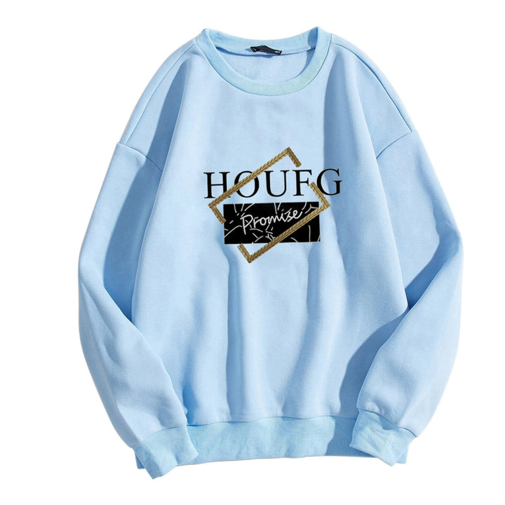Kvinders afslappede sweatshirt med moderne grafisk tryk Skovae