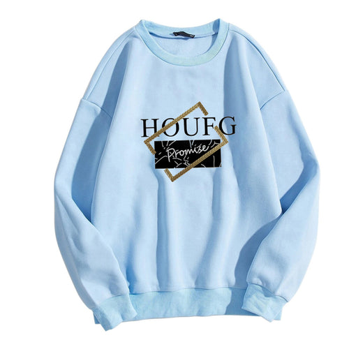 Kvinders afslappede sweatshirt med moderne grafisk tryk Skovae