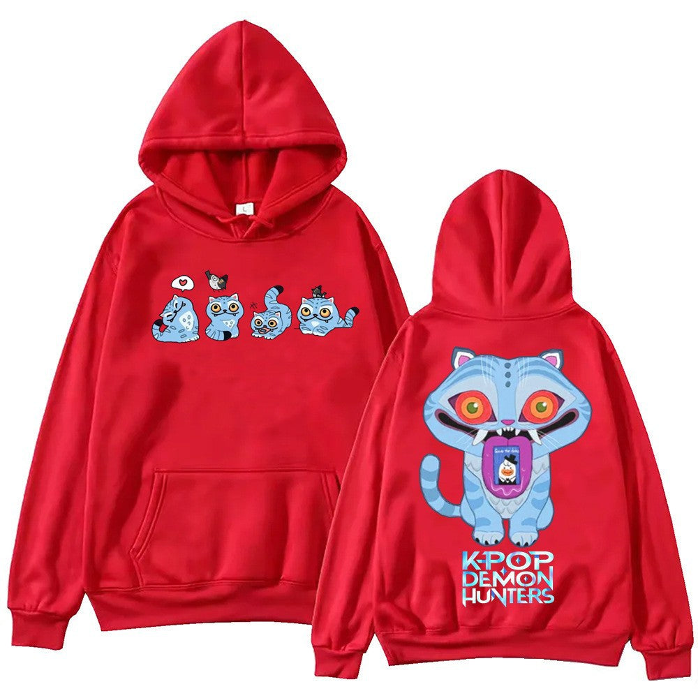 Kvinder hoodie med kunstnerisk dyremotiv og behagelig pasform Skovae