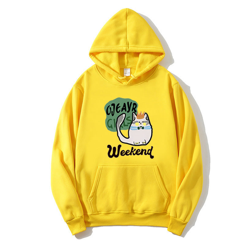 Kvindes hoodie med legende kat motiv Skovae