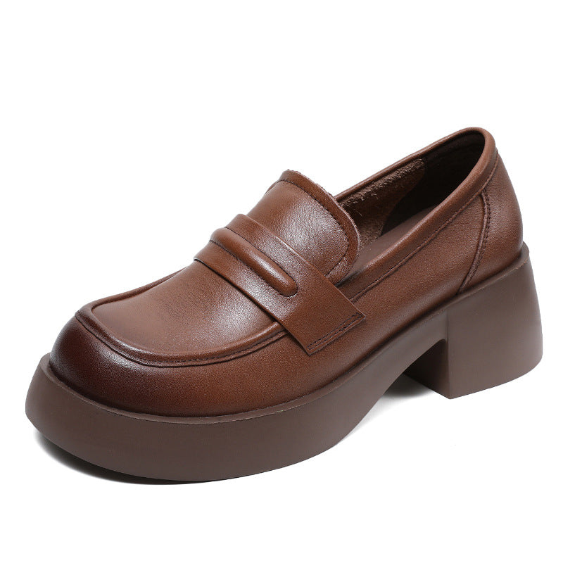 Dame Chunky Heel Slip-On Loafers Stilla