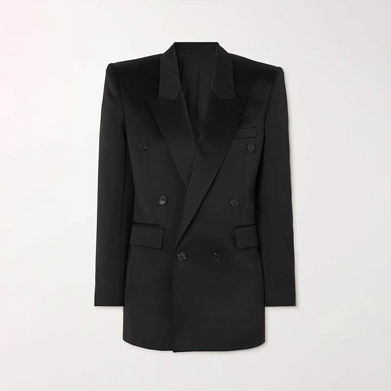 Kvinders stilfulde oversized blazer med dobbelt knap række Stilla