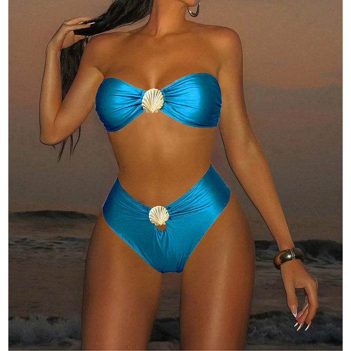 Dame Elegant bikini sæt med moderigtigt muslingedesign Skovae