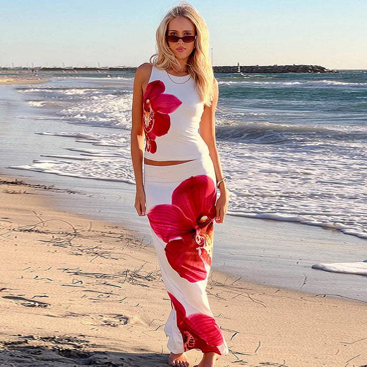 Dame Floral Print Maxi Set Stilla