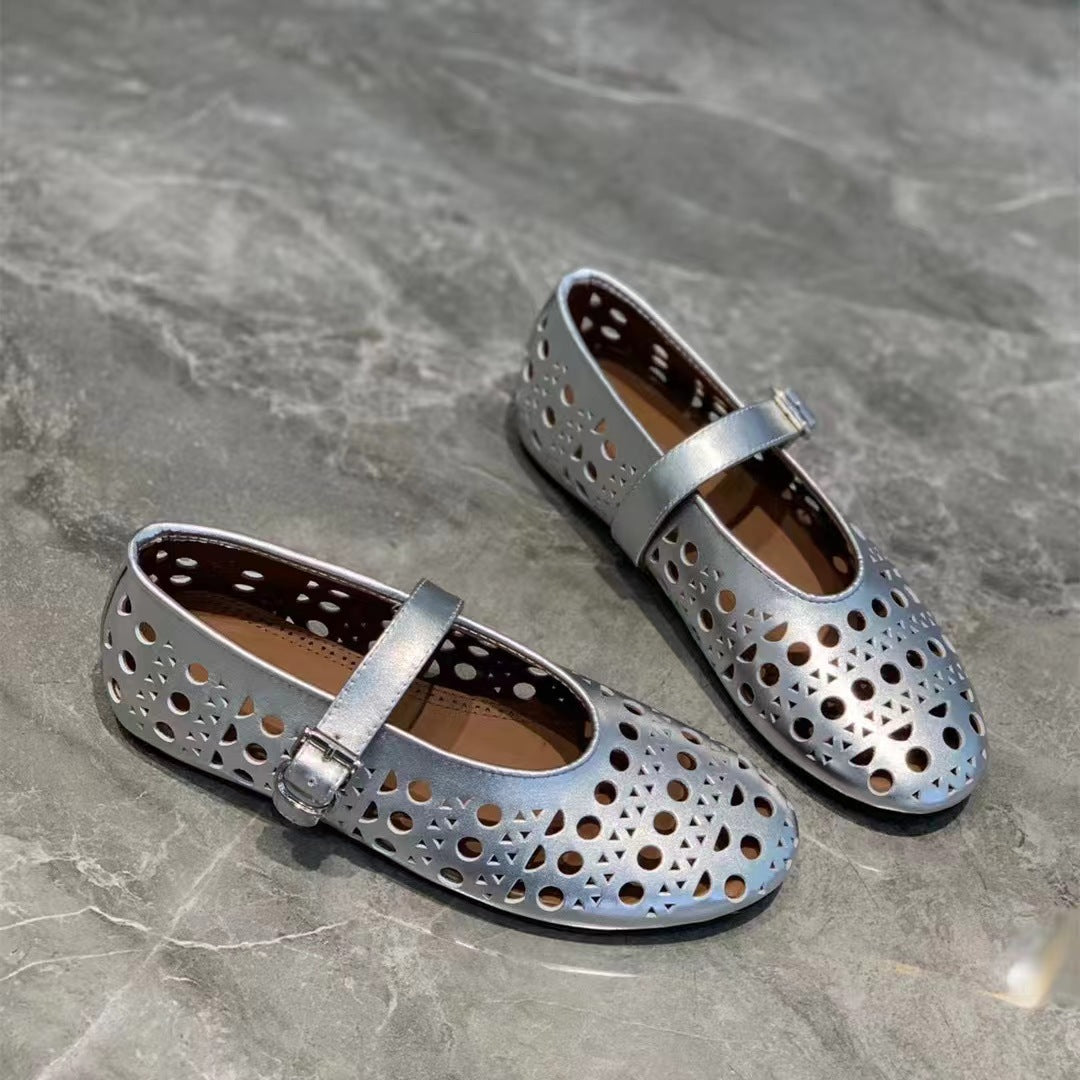 Dame Stilige Mary Jane Ballerinas Stilla