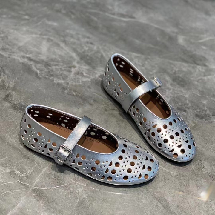 Dame Stilige Mary Jane Ballerinas Stilla