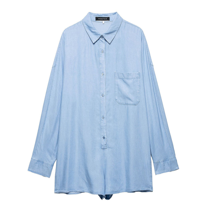 Femme Relaxed Fit Langærmet Button-Up Skjorte Stilla
