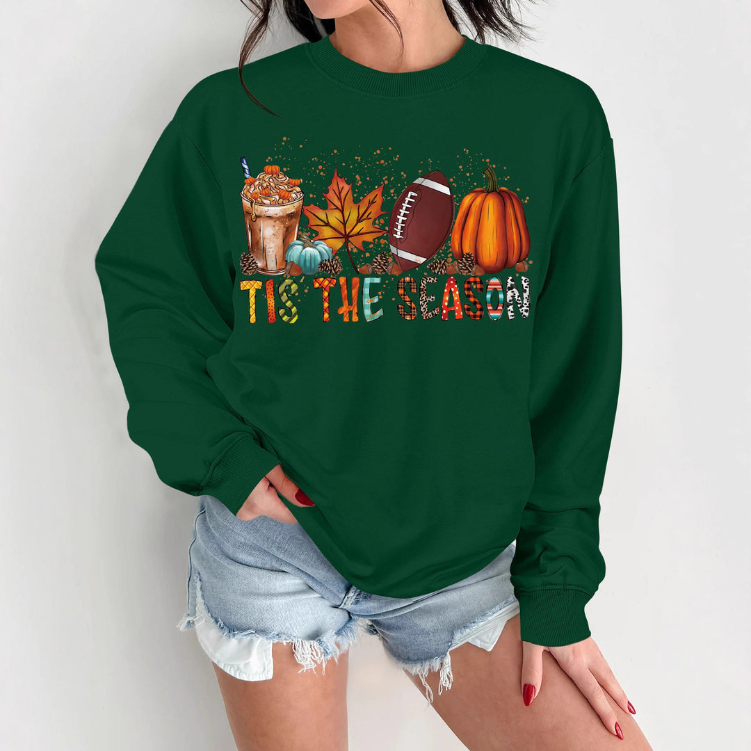 Women's sweatshirt with autumn motif and relaxed fit Stilla