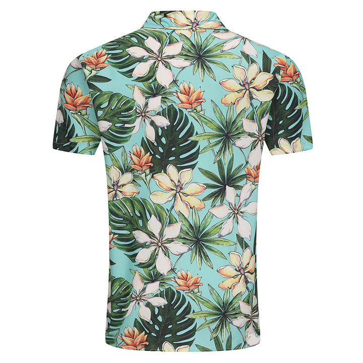 Herrer kortærmet skjorte med tropisk print og button-down krave Stilla
