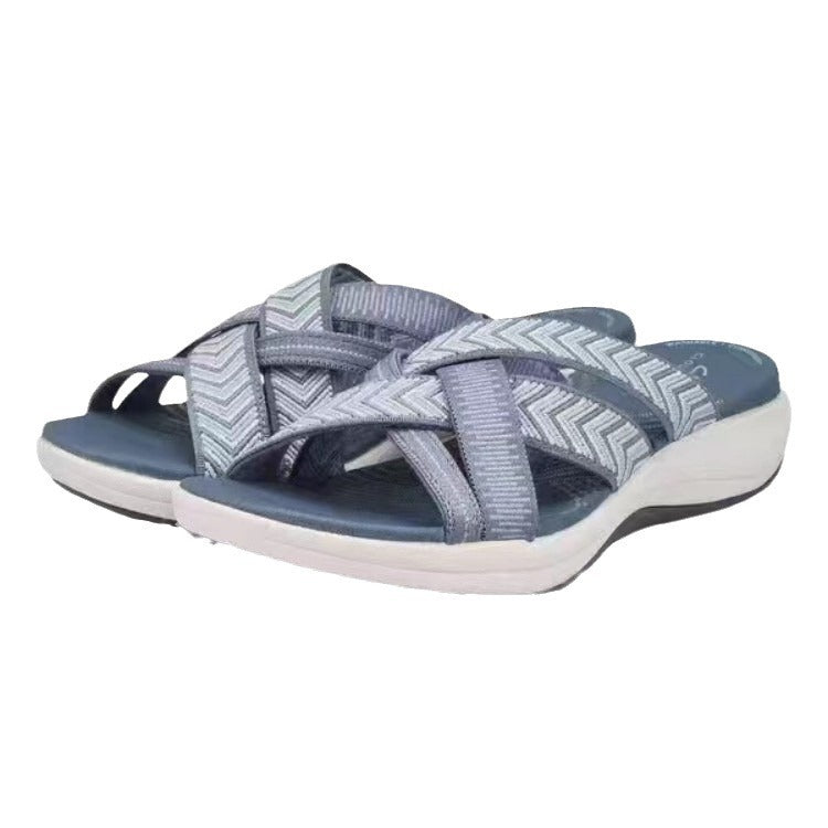 Dame Komfortable Sommer-Sandaler med elastisk Remdesign Stilla