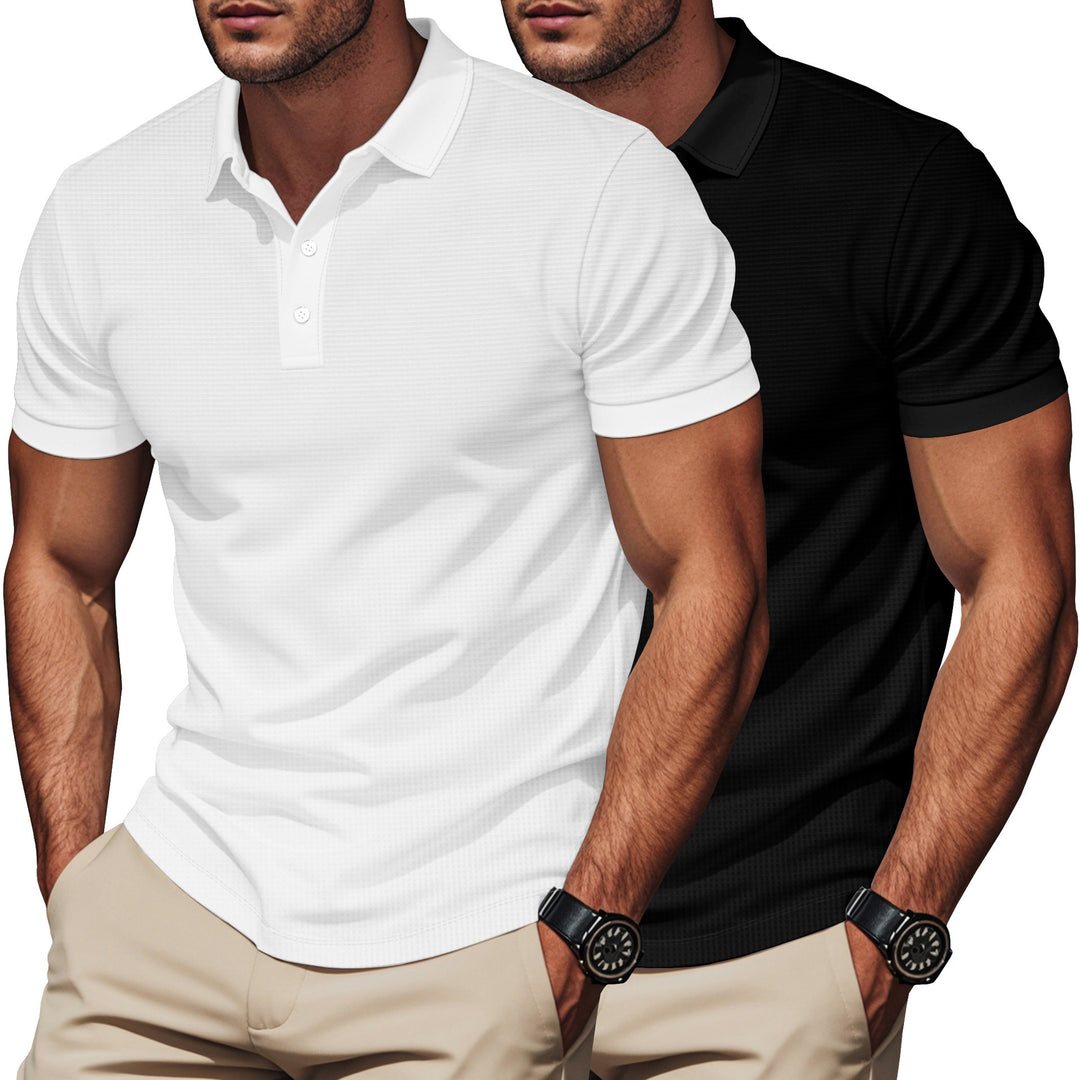 Herrer polo skjorte med struktureret design og åndbare egenskaber Stilla