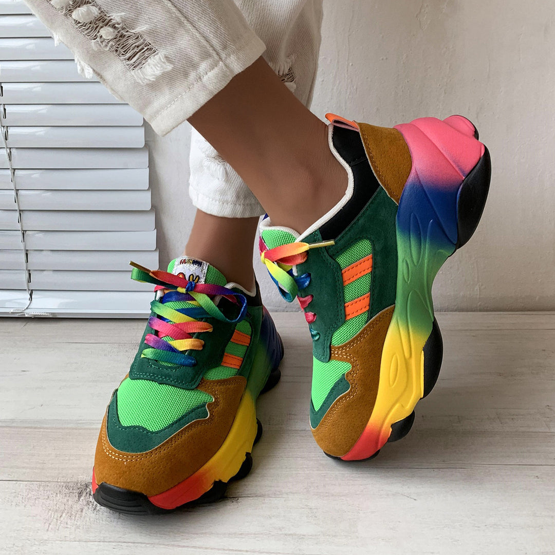 Dame Farverige Chunky Sport Sneakers Stilla
