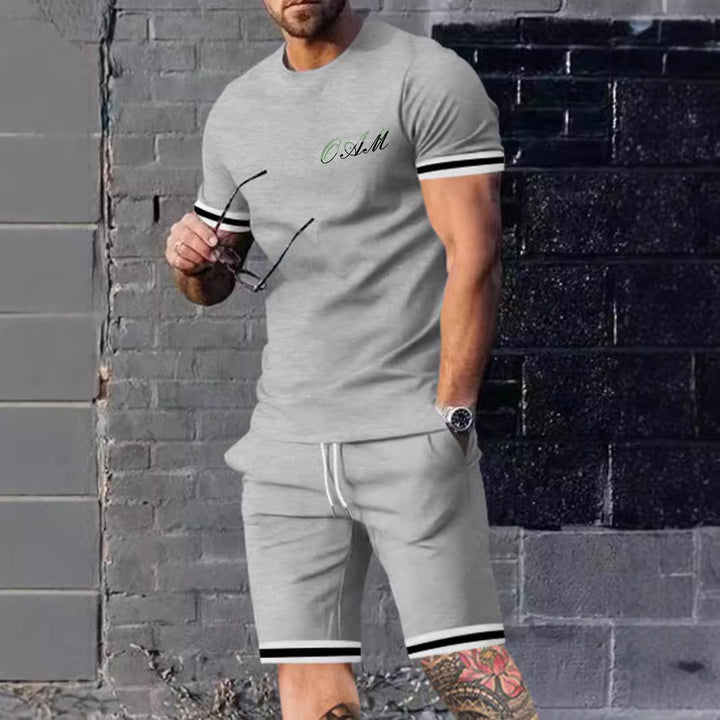 Herrer Sporty kortærmet T-shirt og shorts sæt Stilla