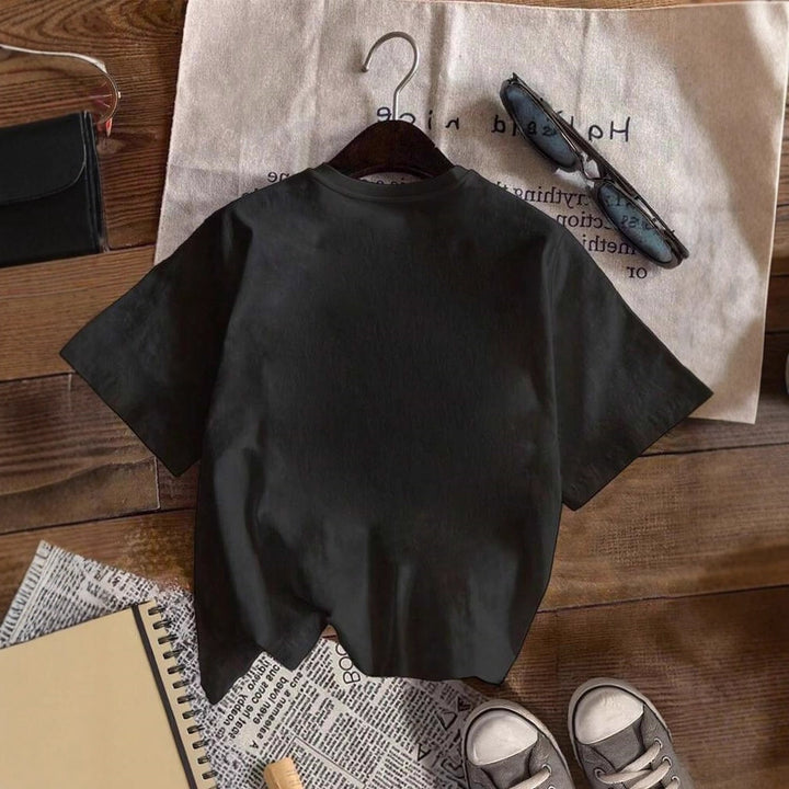 Damer Oversized T-Shirt med kreativt statementtryk Skovae