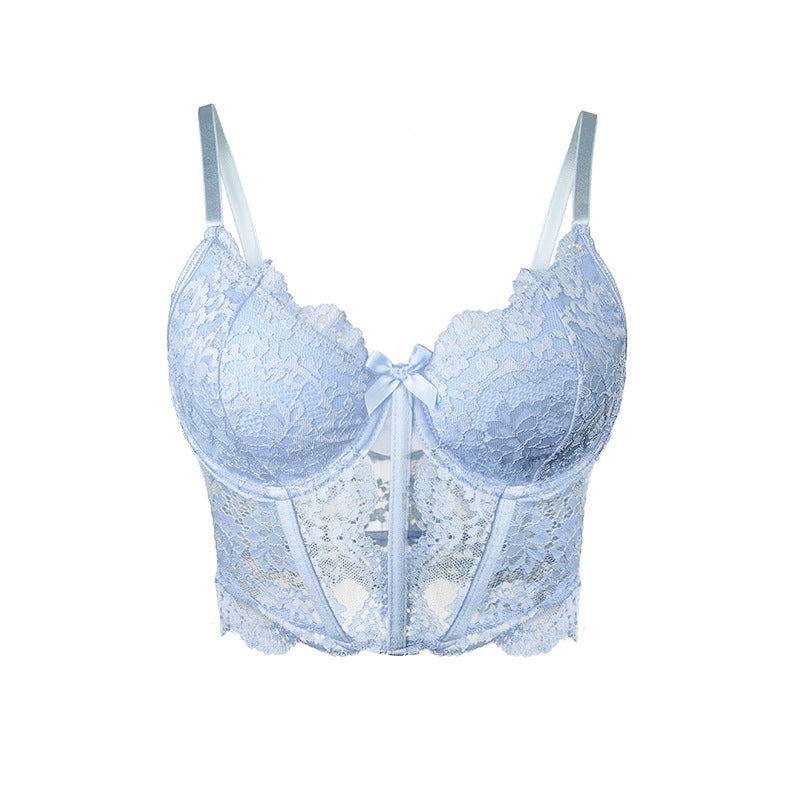 Dame Spids-Bustier med elegant design og sart sløjfeudsmykning Stilla