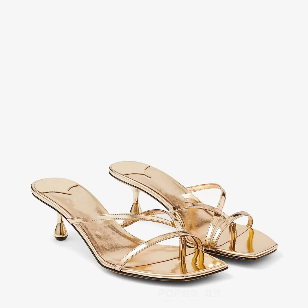 Femme Åben-Tå Rem Slide Sandaler Stilla