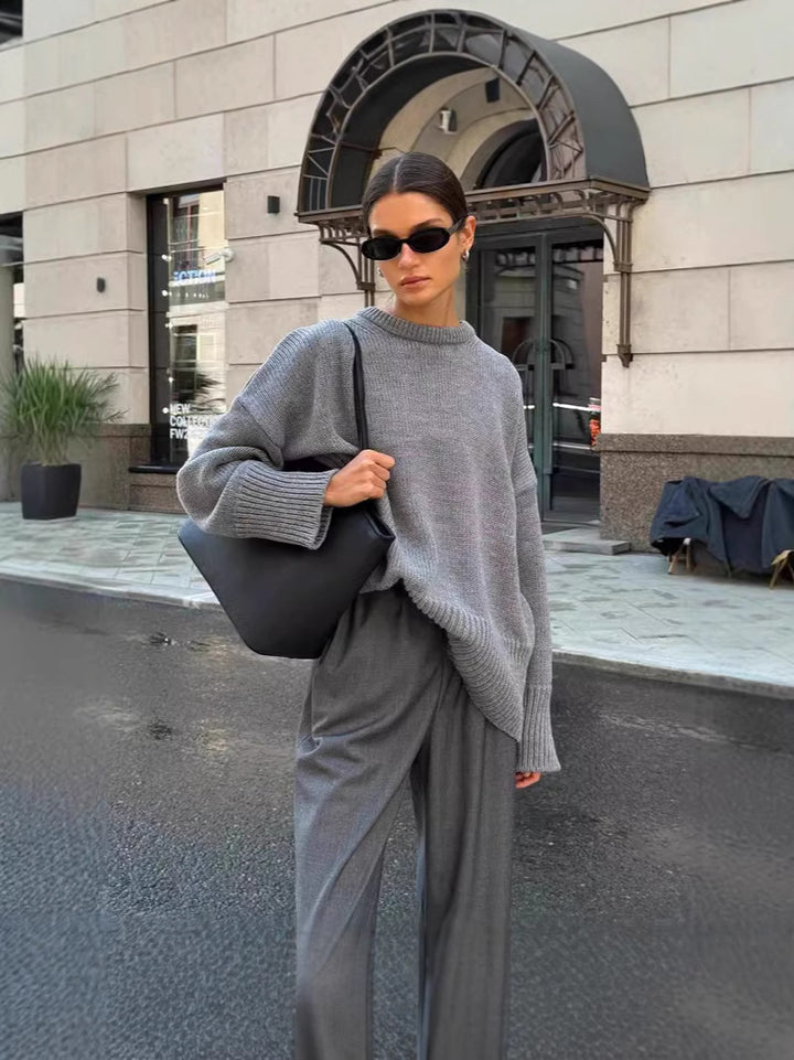 Femme Oversize Chunky Strikpullover Stilla