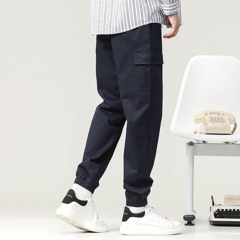 Herrer afslappet utility-bukser med praktiske sidelommer og elastisk talje Stilla