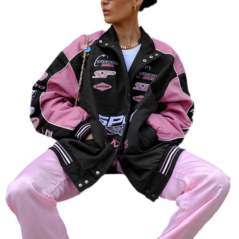 Femme vintage-inspireret statement-bomberjakke Stilla