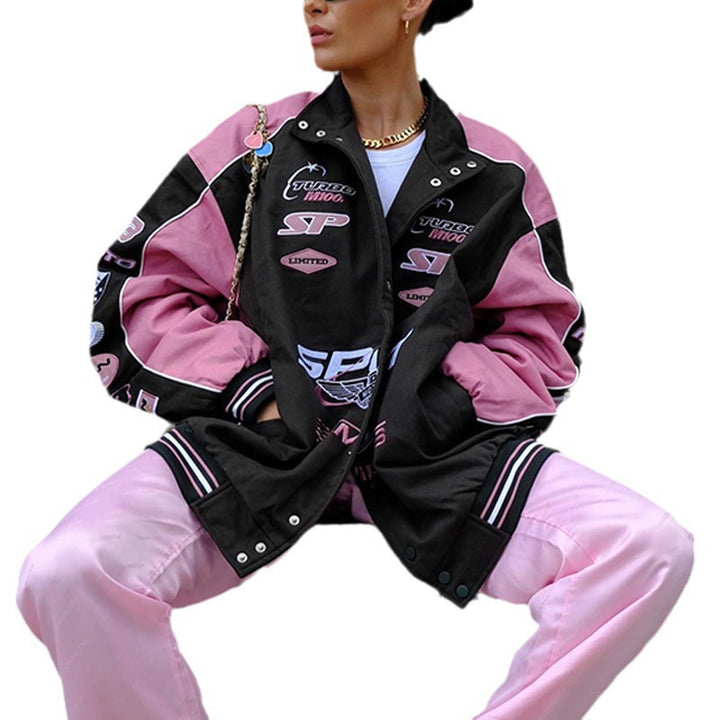 Femme vintage-inspireret statement-bomberjakke Stilla