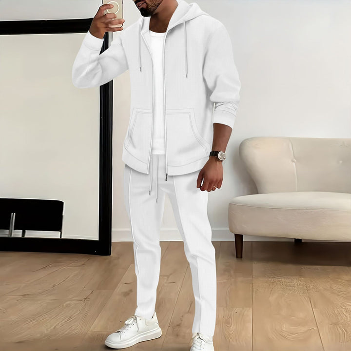Herren sport- og fritidsdragt med hætte og elastisk talje Stilla