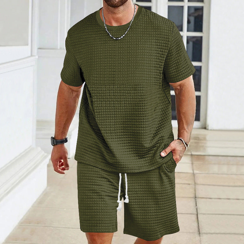 Herrer shorts sæt med struktureret design og praktisk snøring Stilla